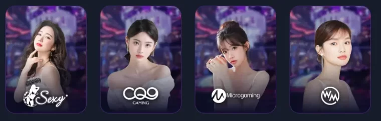 Friendly live casino dealer greeting players on 57V com platform